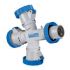 Multieloszt 3 vgponttal 16A,5p,400V aljzat IP67
